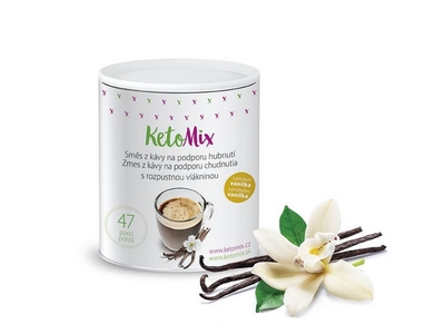 ketomix instantná káva na podporu chudnutia s príchuťou vanilky 94 g